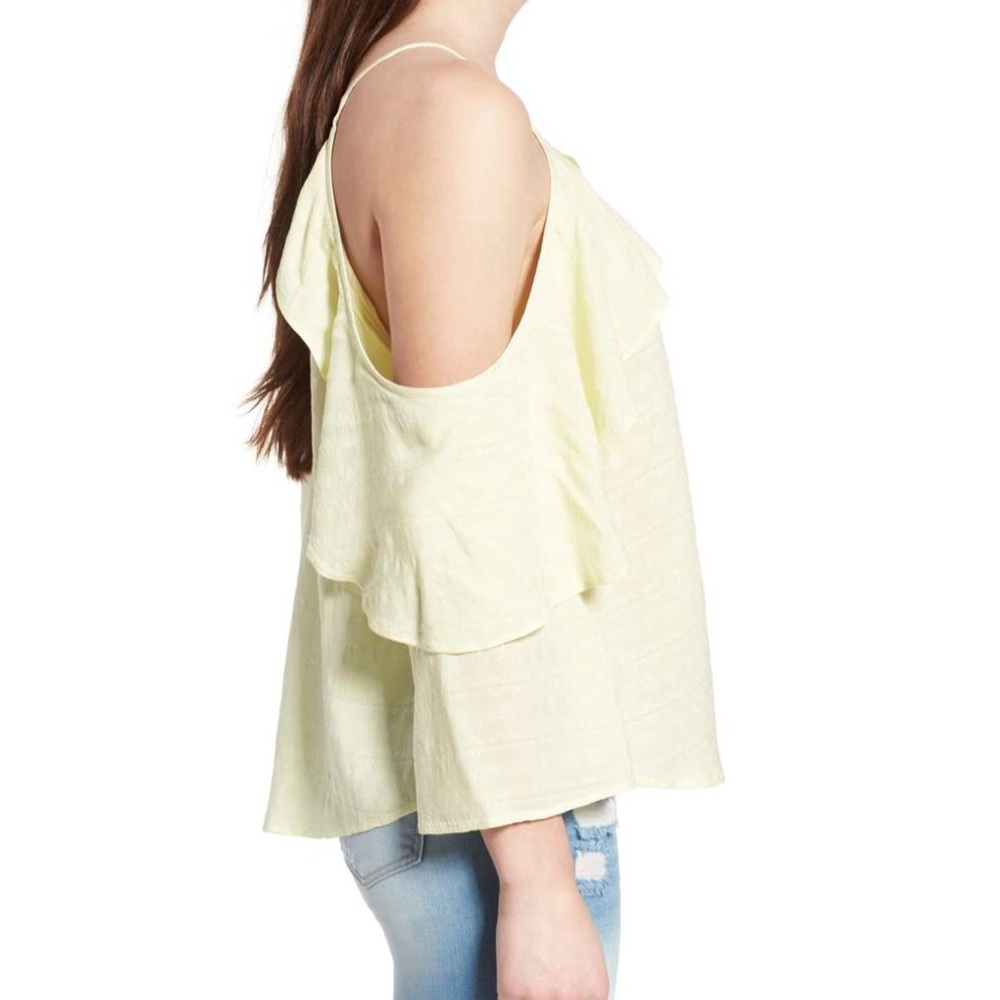 BP Ruffle Sleeve Cold Shoulder Top - Picture 3 of 5